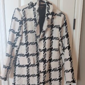 Johnston & Murphy Black and White Textured Blazer